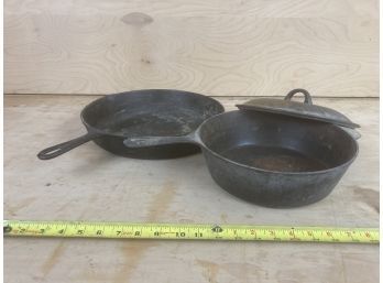 Two Big Cast-iron Pans With Lid