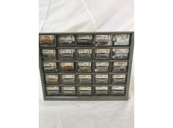 Nice Organized Keeper With Variety Of Screws, Bolts, Washers, And Cotter Pins