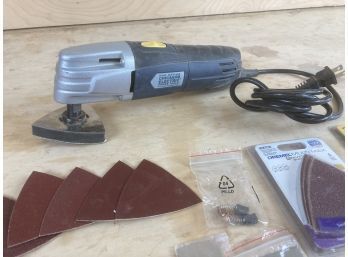 Chicago Electric Brand Triangle Electric Sander With Big Assortment Of Pads And Cutting Heads