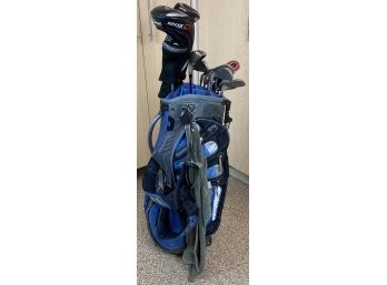 Nike Sasquatch Golf Bag With Revolving Strap System With Titleist Driver & 3 Wood, Adams Hybrid,irons & More!