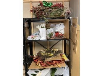 Great Assortment Christmas Wreaths And More (See Photos/shelves Not Included)