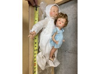 2 Vintage Dolls With Opening Eyes