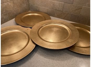Gold Colored Plastic Serving Plates