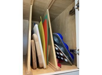 Assortment Of Cutting Boards & Cupcake Pans