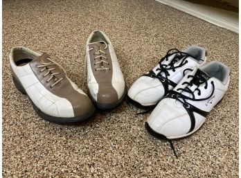 Two Pair Of Women Size 8 Callaway Golf Spikes