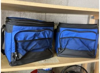 2 Blue Insulated Igloo Brand Portable Coolers