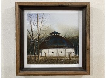 White Round Barn Painting - By Charles L. Sizemore