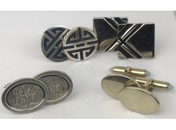 Collection Of Silver Cufflinks