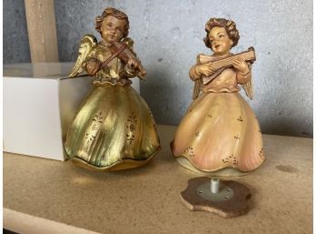 Two Beautiful Vintage Anri Angel Music Boxes