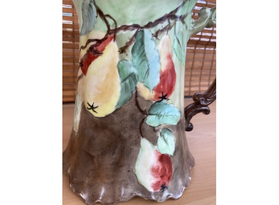 Beautiful Hand Painted Pear Pitcher - Haviland France