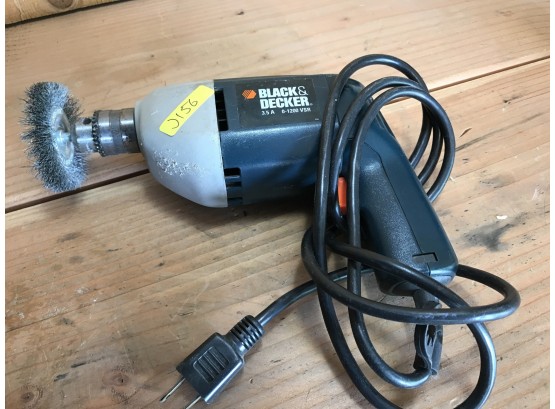 Black & Decker Brand Corded Drill With Wire Brush Head