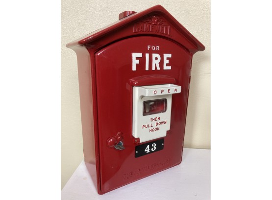 Wonderful Antique Red Metal Firebox