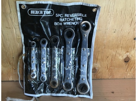 BENCH TOP- 5 PC. REVERSIBLE RATCHETING BOX WRENCHES
