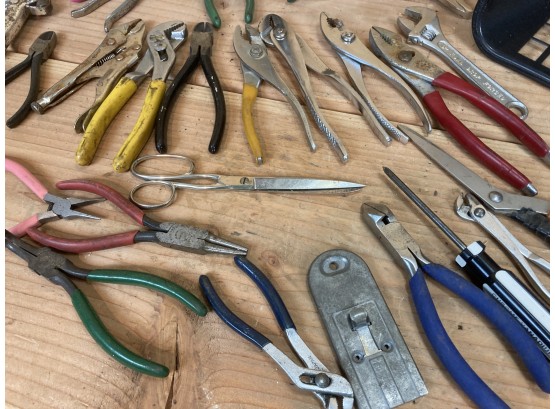 Big Assortment Of Tools Featuring Pliers, Wrenches, & Assorted Tools (See Photos)
