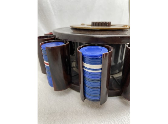 Cool Vintage Poker Chip Carousel With Playing Cards And Chips
