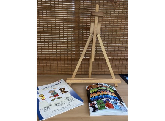 Collapsible Table Easel & 2 Instructional Drawing Books
