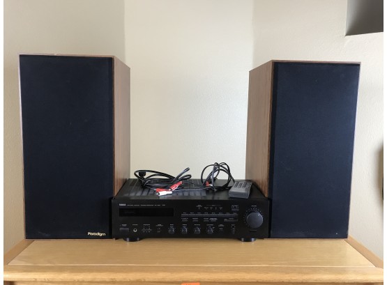 Yamaha Natural Sound Stereo Receiver RX  450 With Speakers And Remote