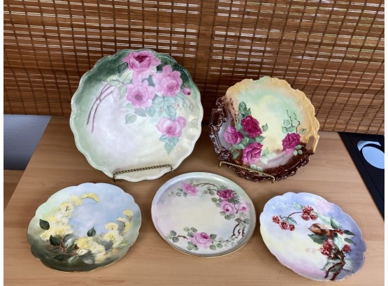 Vintage Hand Painted Floral Dishes