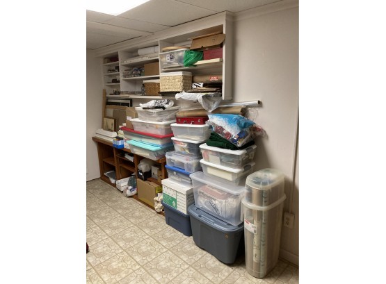 CRAFTERS! Huge Assortment Of Crafting Related Materials, Shelves Not Included (see Photos)