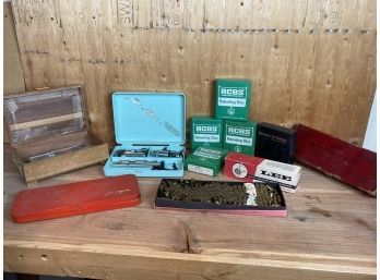 GUN CLEANING KIT & RELOADING SUPPLIES & SCALE