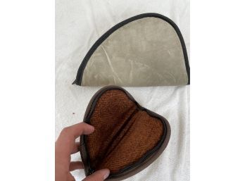 Two Zip-able Leather Handgun Bags
