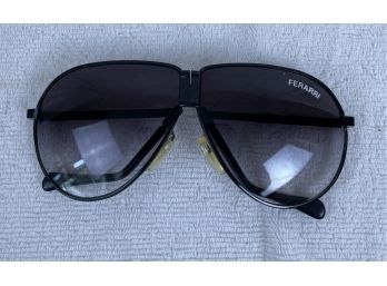 Vintage Foldable Ferrari Sunglasses In Original Case