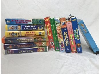 Collection Of Children's Themed VHS Tapes Featuring Thomas The Train, Lion King & More