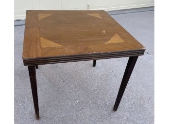 Vintage Folding Folding Wooden Card Table