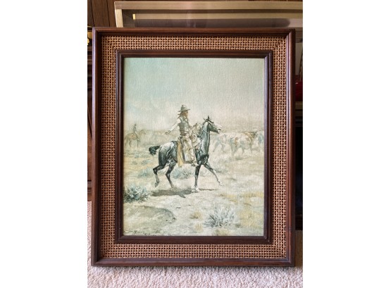 Through The Alkali By Charles M. Russell - Picture Frame Print (size In Photo)