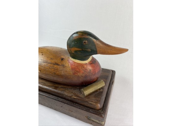 Unique Old Painted Wood Duck Box