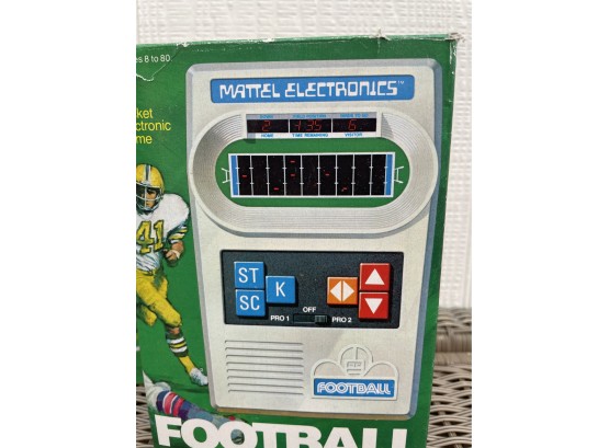 Vintage Mattel Electronics Football Game In Original Box