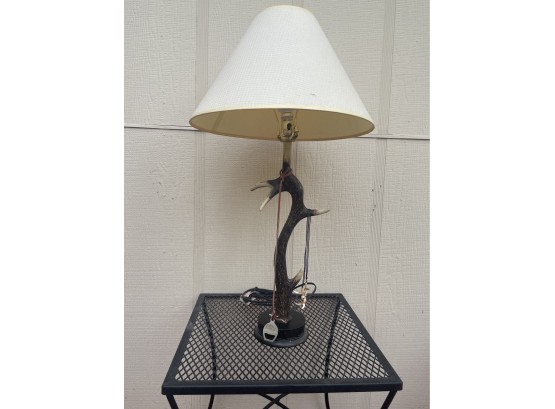 Cast Antler Lamp With Southwest Charms
