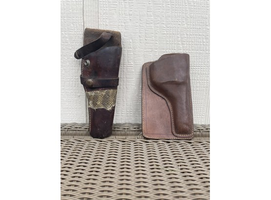 Two Vintage Leather Holsters
