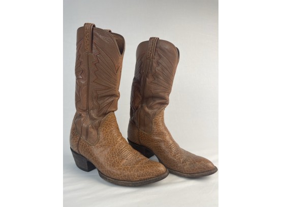 Sanders Hand Crafted In Mexico Vintage Cowboy Boots- (size Noted In Photos - Lightly Stamped)