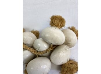 Decorative Braid Of Ceramic Garlic