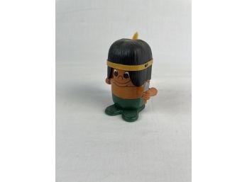 Vintage Plastic Small Wind Up Indian Toy