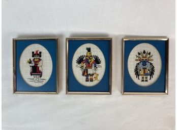 Small Needle Point Of Native American Designs