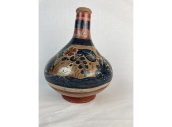 Painted Clay Vase