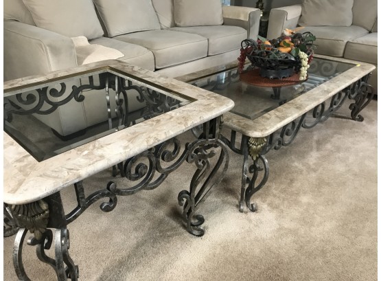 Coffee Table & Matching End Table-Centerpiece Included- See Photos For Details