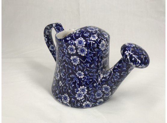 Calico Burleigh Blue Floral Pottery- Watering Pitcher