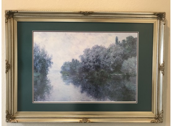 Beautiful Framed Print Of River And Trees Reflecting In The Water