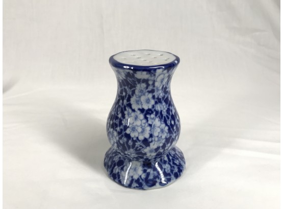 Victoria Ware- Ironstone Blue Floral Vase With Holes
