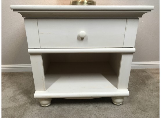 Distressed White Nightstand