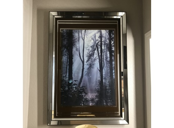 Forest Scene With Mirrored Frame