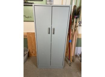 Approximately 5 Foot Tall Gray Cabinet With Assortment Of Sorted Fasteners