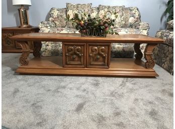 Coffee Table With Ornate Doors