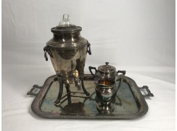 Vintage Universal Silver Plate Coffee Urn & Serving Set