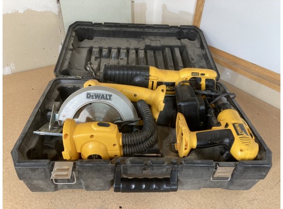 Dewalt Rechargeable Power Tool Kit With Extra Double Batter Charger