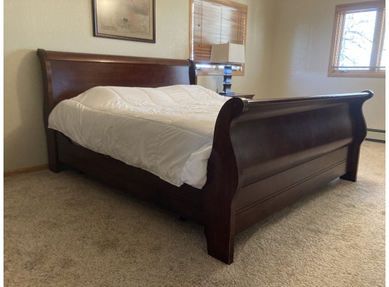 Nice King Sized Sleep Number Bed With Remote & Wooden Sleigh Frame (bed Was 6k New)