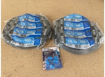 200 Feet Of 18/5 Sprinkler Wire (two Rolls Total) & Wire Nuts